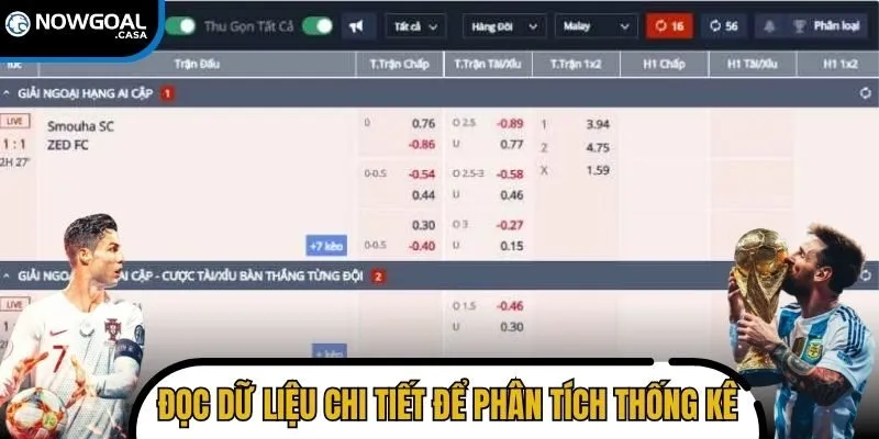 Đọc dữ liệu chi tiết để phân tích thống kê trận đấu bóng đá bàn thắng